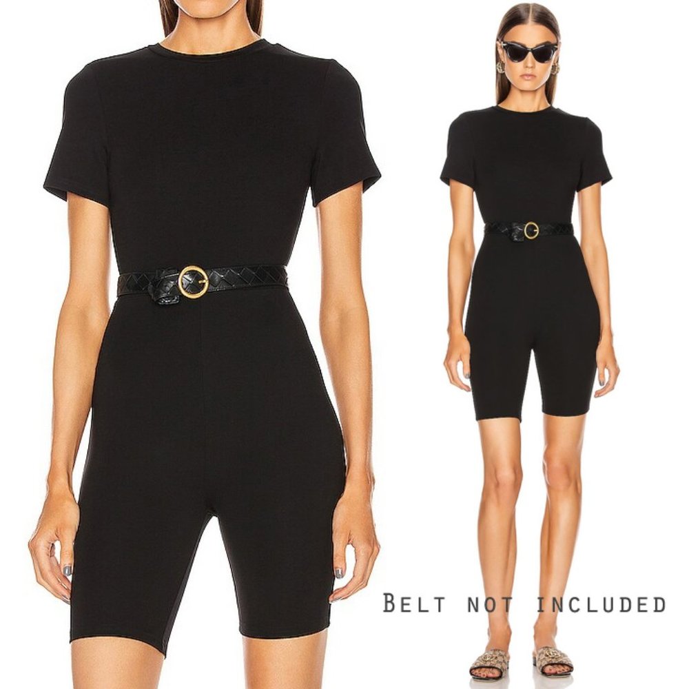 GRLFRND Black Short Sleeve Romper